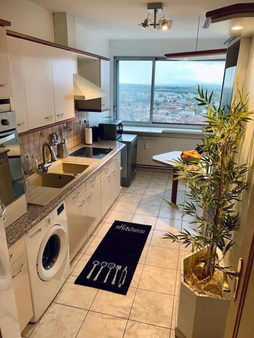 Grand Appartement 2 Chambres 5 Pers Max, Vue Panoramique Avec Parking Mulhouse Eksteriør bilde