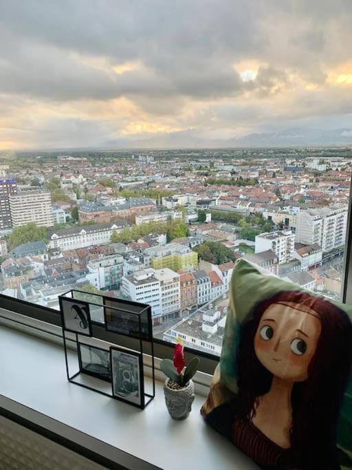 Grand Appartement 2 Chambres 5 Pers Max, Vue Panoramique Avec Parking Mulhouse Eksteriør bilde